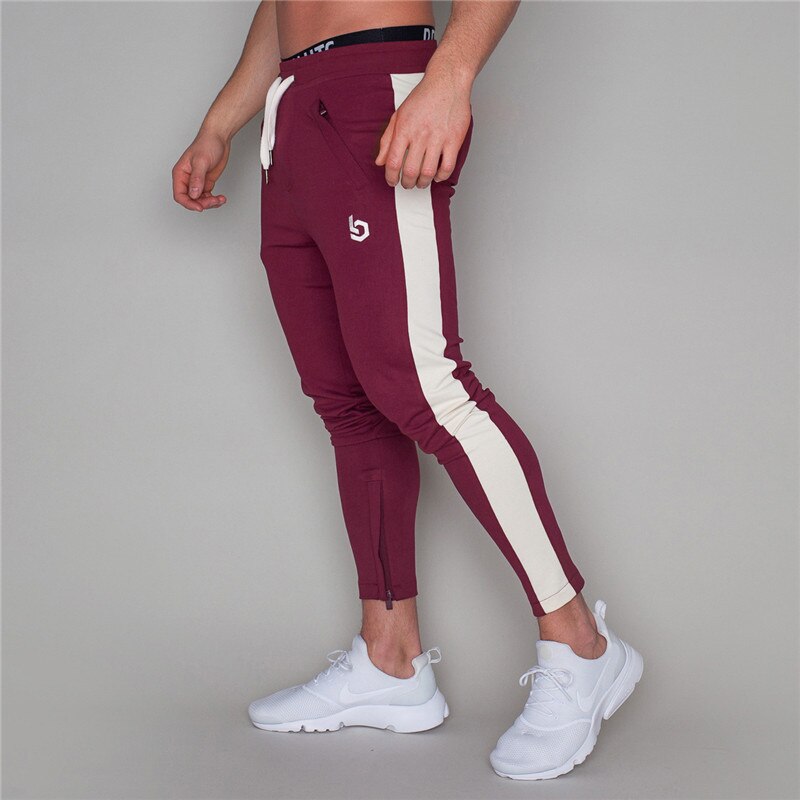 Men Joggers Casual Pants Fitness Pants Bottoms Skinny Sweatpants Trousers Black Gyms Jogger Sweat Pants-3
