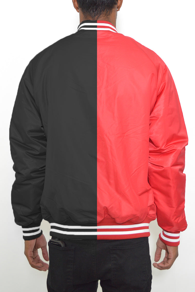 Two Tone Varsity Bomber Jacket-2