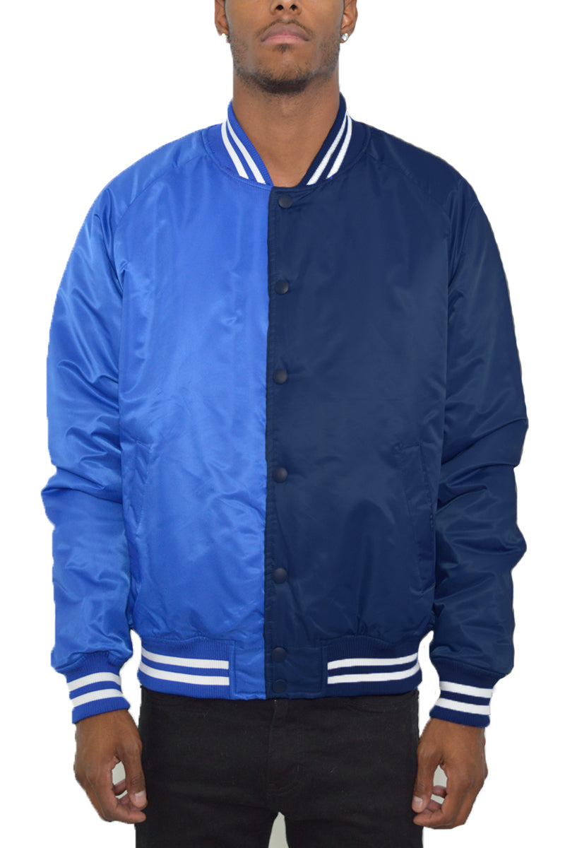 Two Tone Varsity Bomber Jacket-6