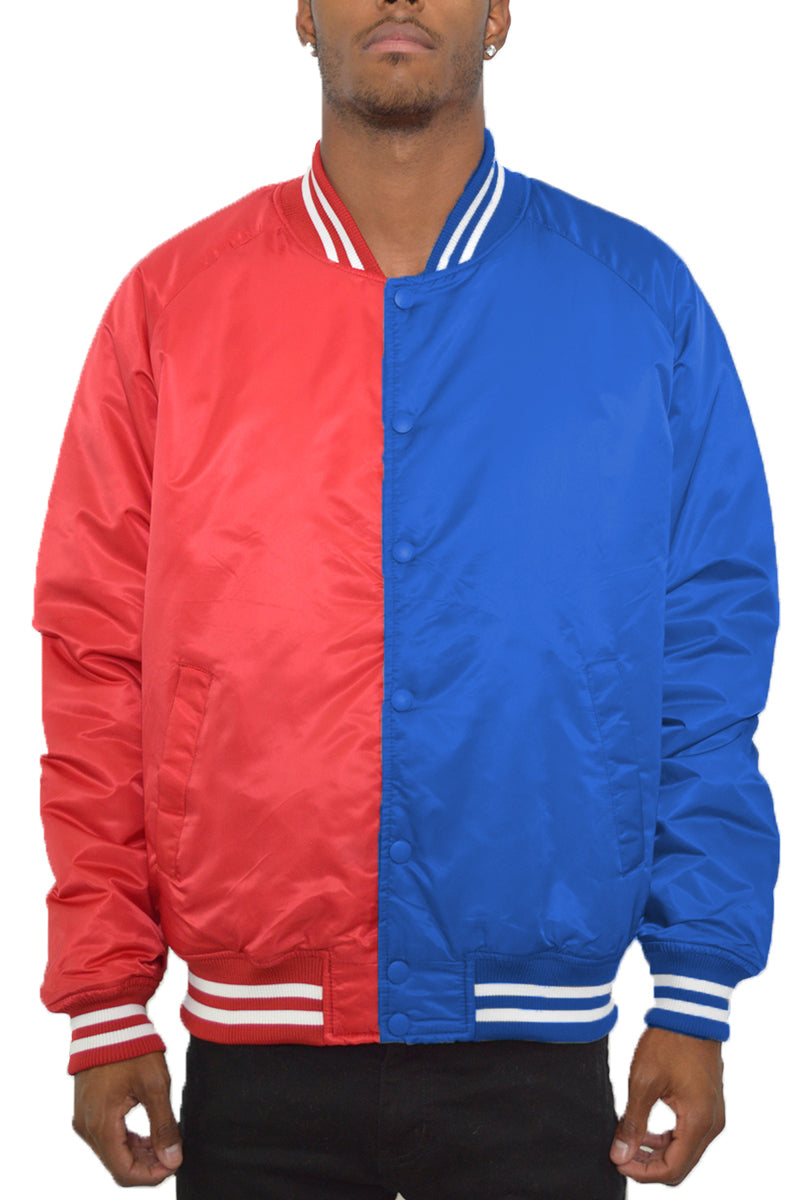 Two Tone Varsity Bomber Jacket-4