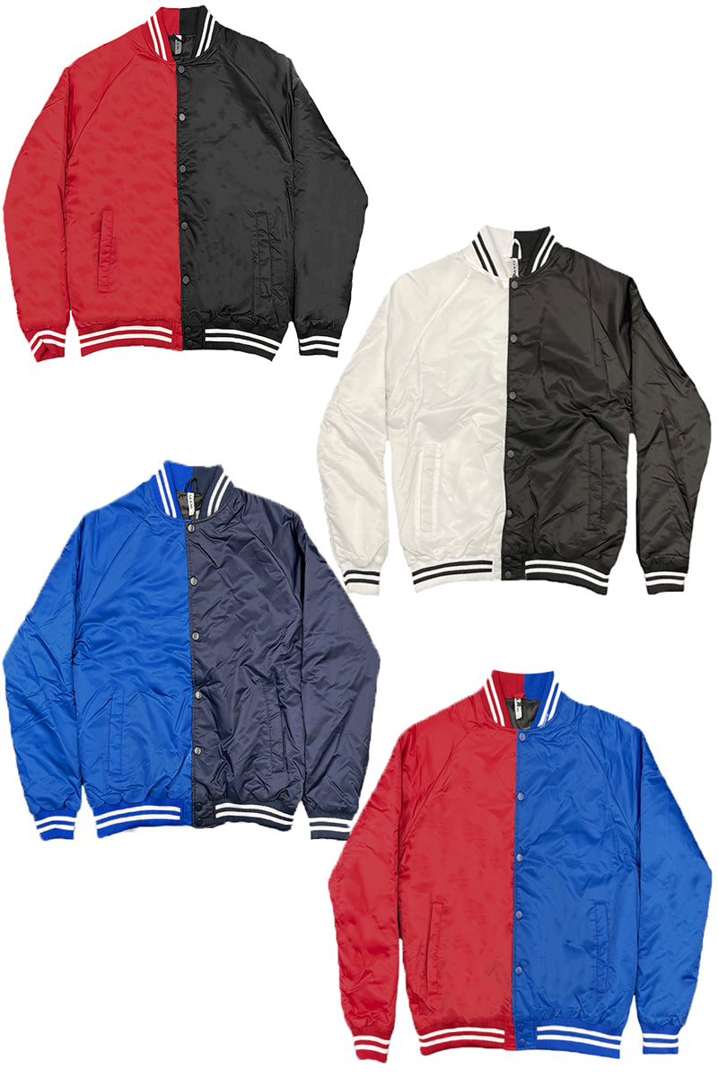 Two Tone Varsity Bomber Jacket-1