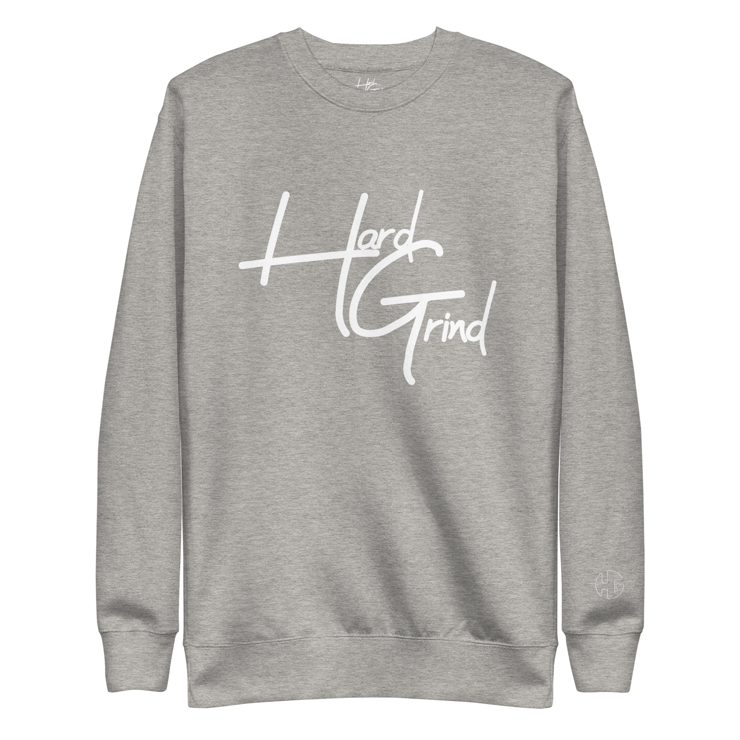 HG Signature Crew Neck Sweatshirt - Carbon Grey/White-0