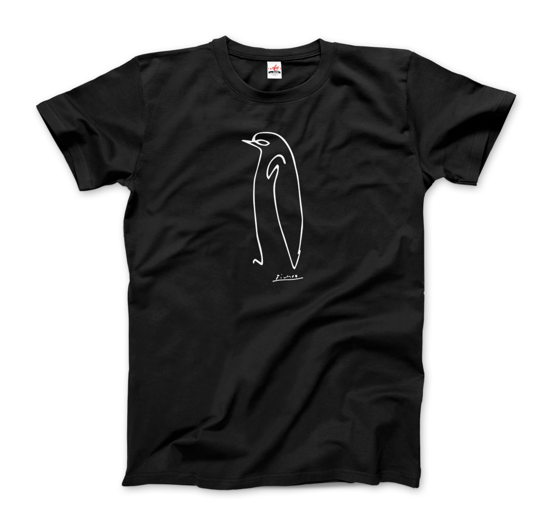 Pablo Picasso Penguin Line Artwork T-Shirt-0