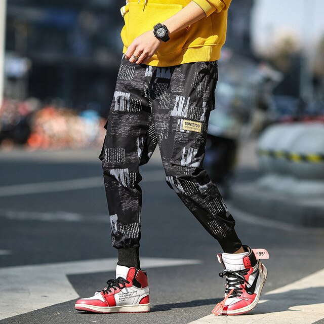 Streetwear Cargo Pants Men Hip Hop Pants Mens 2020 Autumn Harem Pant Harajuku Jogger Sweatpant Casual Trousers Male Pants-8