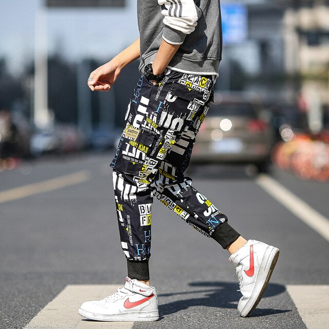 Streetwear Cargo Pants Men Hip Hop Pants Mens 2020 Autumn Harem Pant Harajuku Jogger Sweatpant Casual Trousers Male Pants-5