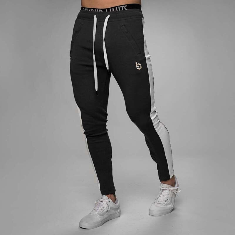 Men Joggers Casual Pants Fitness Pants Bottoms Skinny Sweatpants Trousers Black Gyms Jogger Sweat Pants-4