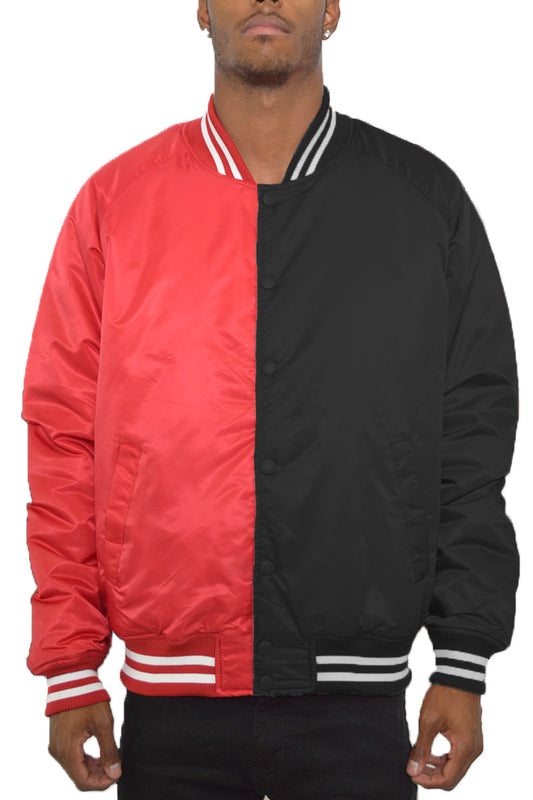 Two Tone Varsity Bomber Jacket-0