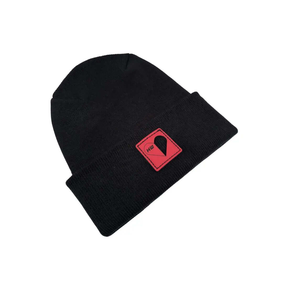 Haakwear Exclusive Love-Inspired H-Stitch Beanie – Limited Edition | Black Hat with Love Heart-2