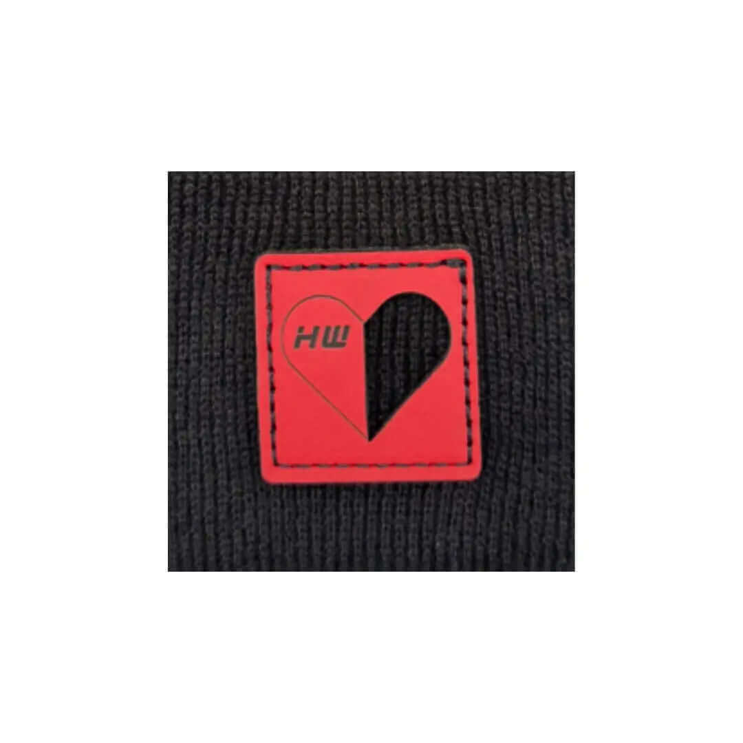 Haakwear Exclusive Love-Inspired H-Stitch Beanie – Limited Edition | Black Hat with Love Heart-1