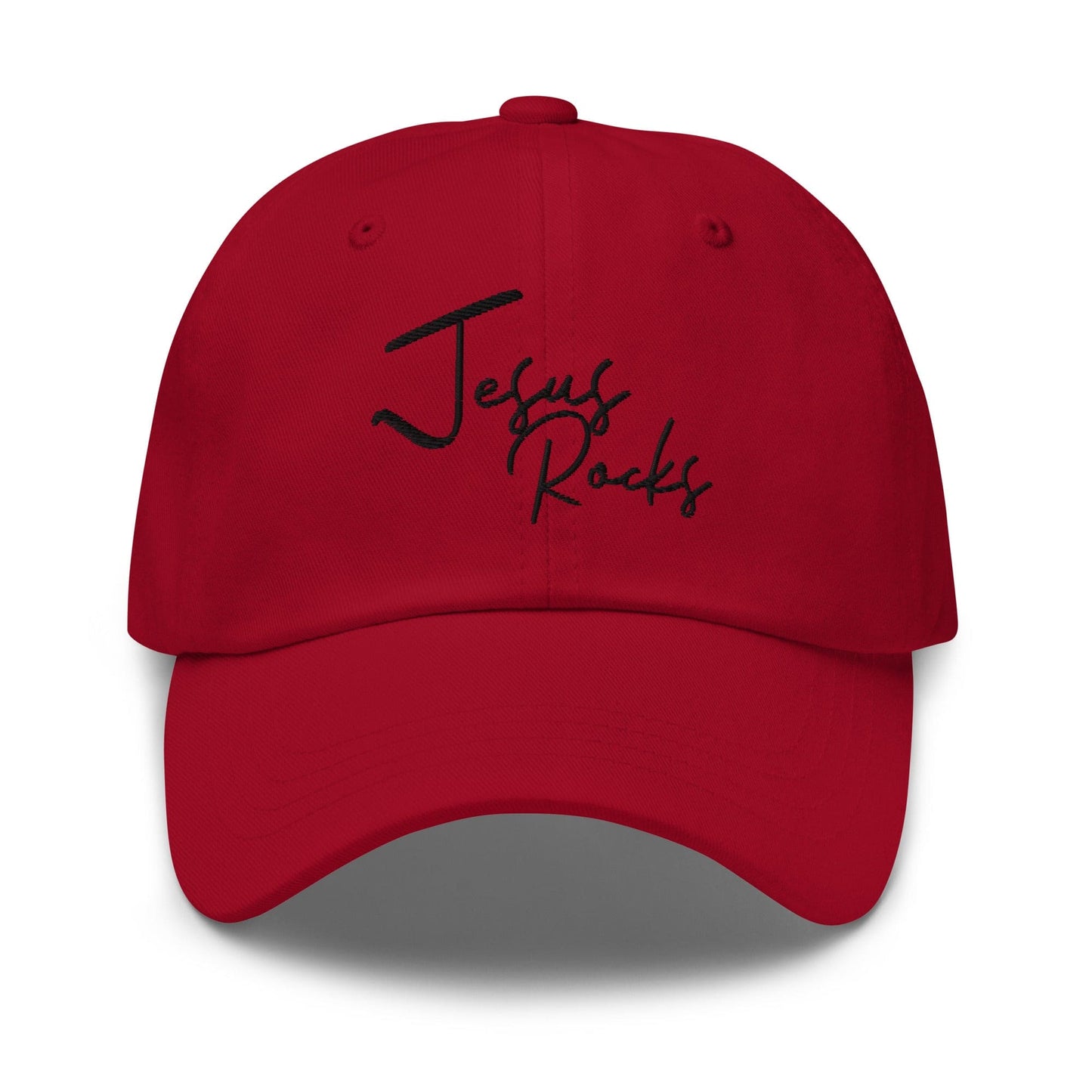 Embroidered Baseball Cap - Adjustable - Jesus Rocks-2