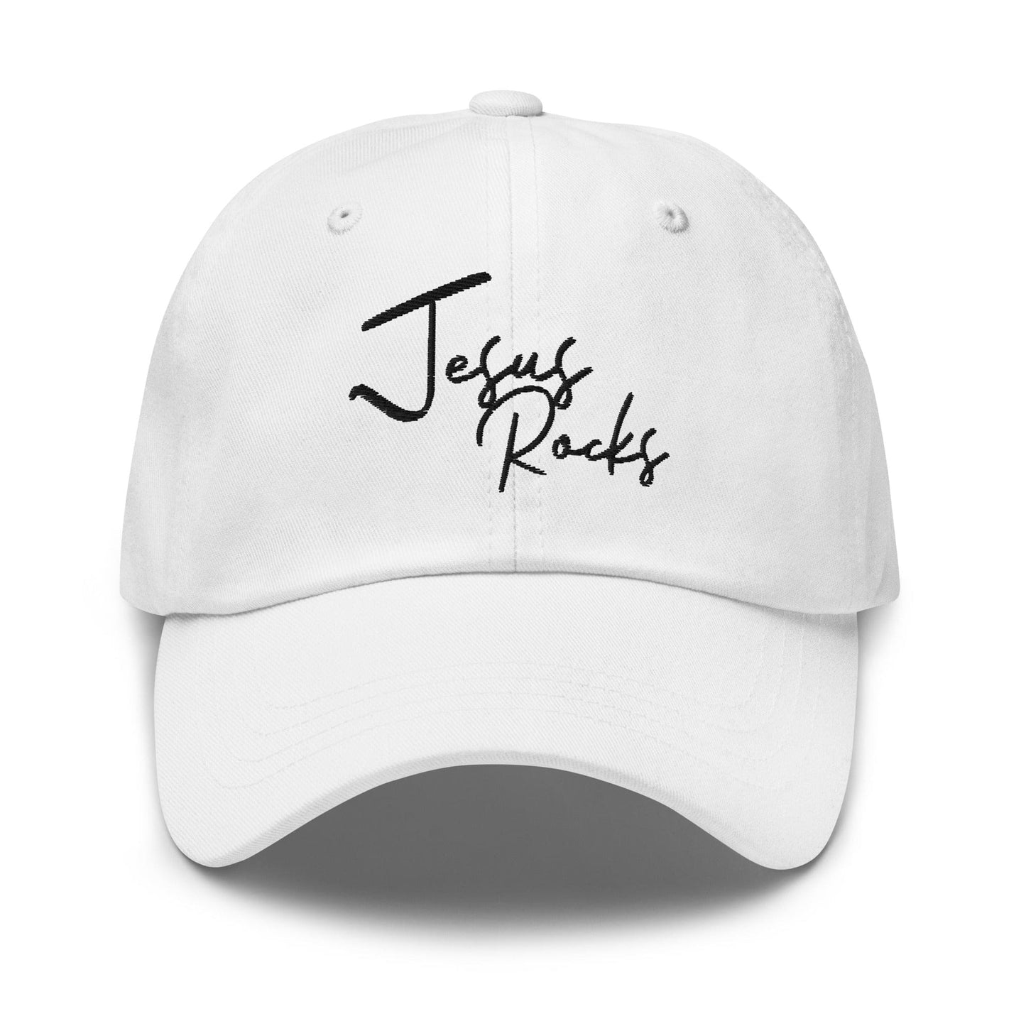 Embroidered Baseball Cap - Adjustable - Jesus Rocks-0