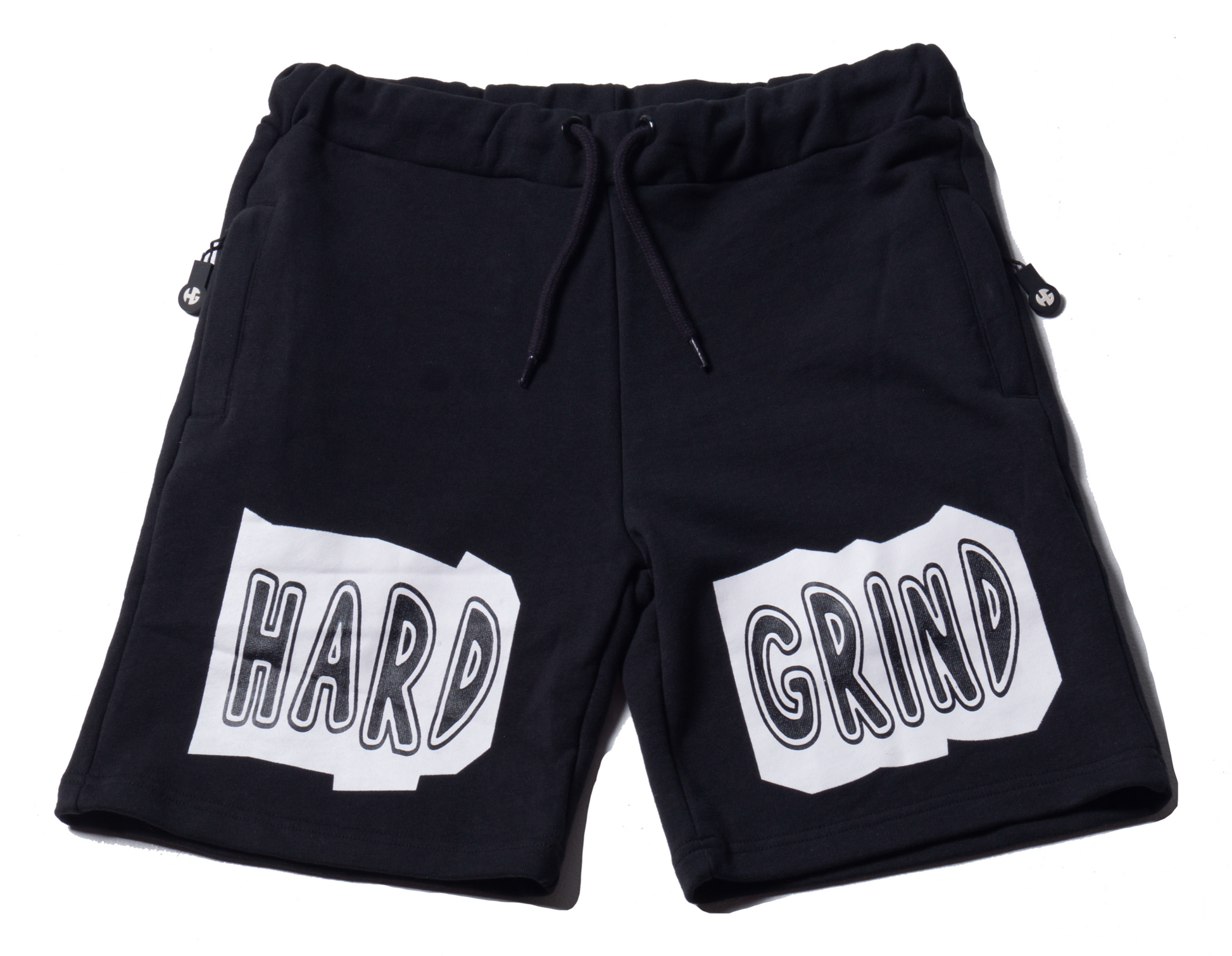 Mens HG Stay Solid Shorts - Black/White-0