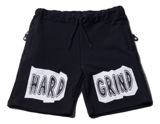 Mens HG Stay Solid Shorts - Black/White-0