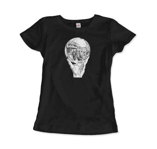 M.C. Escher Hand with Reflective Globe T-Shirt-10