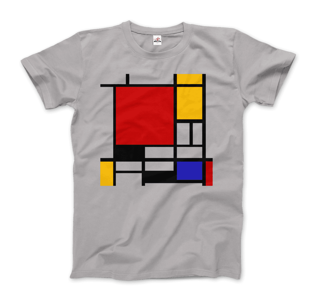 Piet Mondrian - Composition with Red, Yellow, and Blue - 1942 Artwork T-Shirt-7