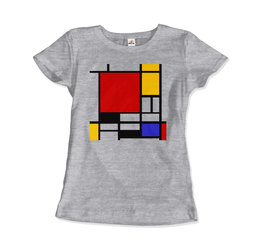 Piet Mondrian - Composition with Red, Yellow, and Blue - 1942 Artwork T-Shirt-14