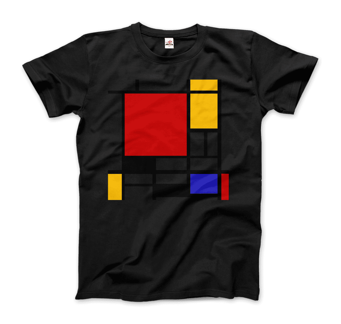 Piet Mondrian - Composition with Red, Yellow, and Blue - 1942 Artwork T-Shirt-10