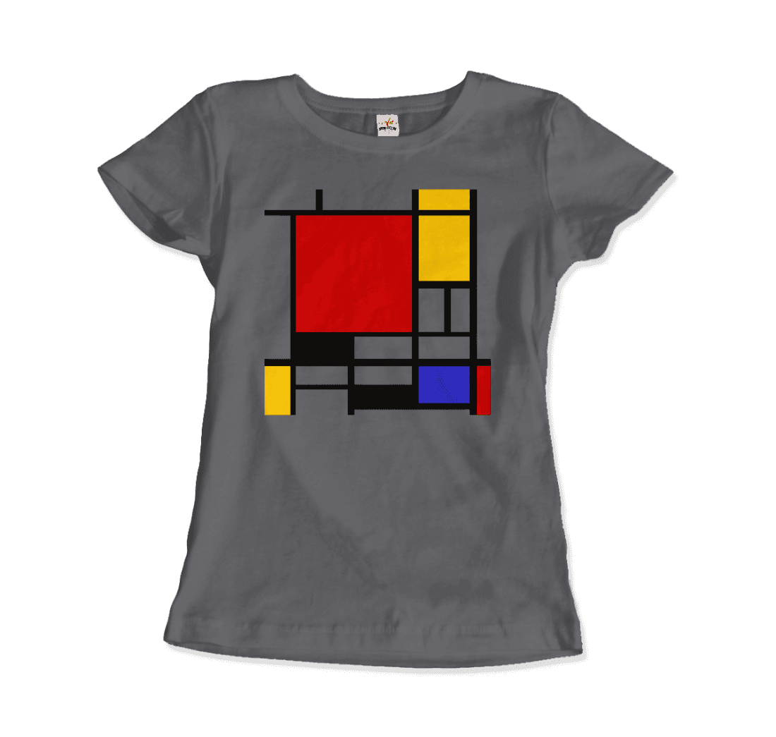 Piet Mondrian - Composition with Red, Yellow, and Blue - 1942 Artwork T-Shirt-13